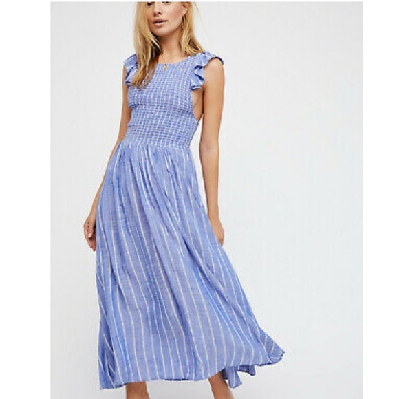 Free People Dresses & Skirts - Chambray Butterflies Midi Dress